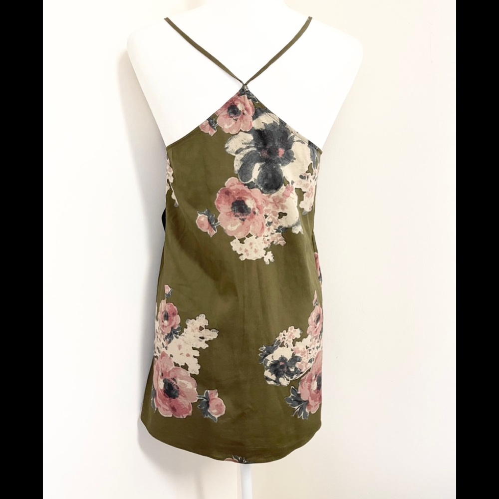 Gorgeous Free People army green floral slip dress! - Picture 7 of 9
